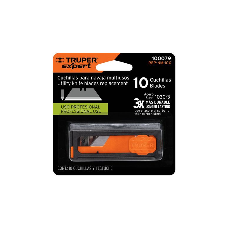 Cuchilla Cutter Hoja de 19mm Profesional x 10 Uni 100079 Expert