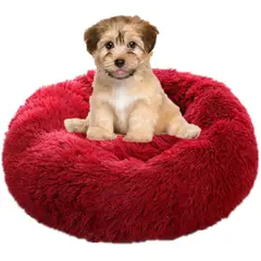 GENERICO - Cama dona para mascota 60cm - Rojo