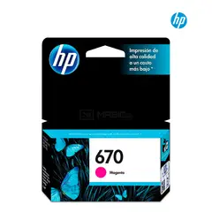 HP - Cartucho de Tinta 670 Magenta CZ115AL Original