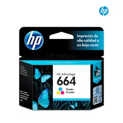 HP - Cartucho de Tinta 664 Tricolor F6V28AL Original