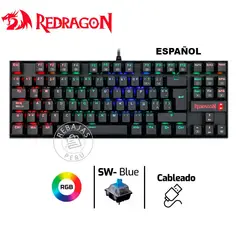 REDRAGON - K552RGB Kumara Teclado Mecánico RGB Blue Switch en Español