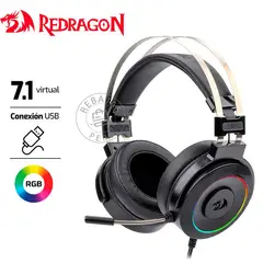 REDRAGON - Lamia H320RGB Auriculares Gamer 7.1 Virtual con Stand RGB