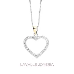OEM - Collar en Oro 18k Laminado y Plata Corazón Lavalle Joyería