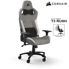 CORSAIR - Silla Gamer T3 RUSH Grisblanco