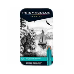 PRISMACOLOR - Lápices Grafito Premier Turquoise Medium x12