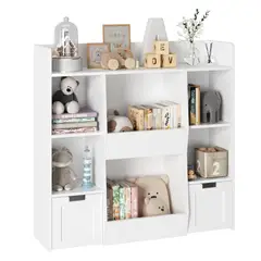 GENERICO - Estante Juguetero Organizador Infantil Sasuke Blanco Muebles Gaudi