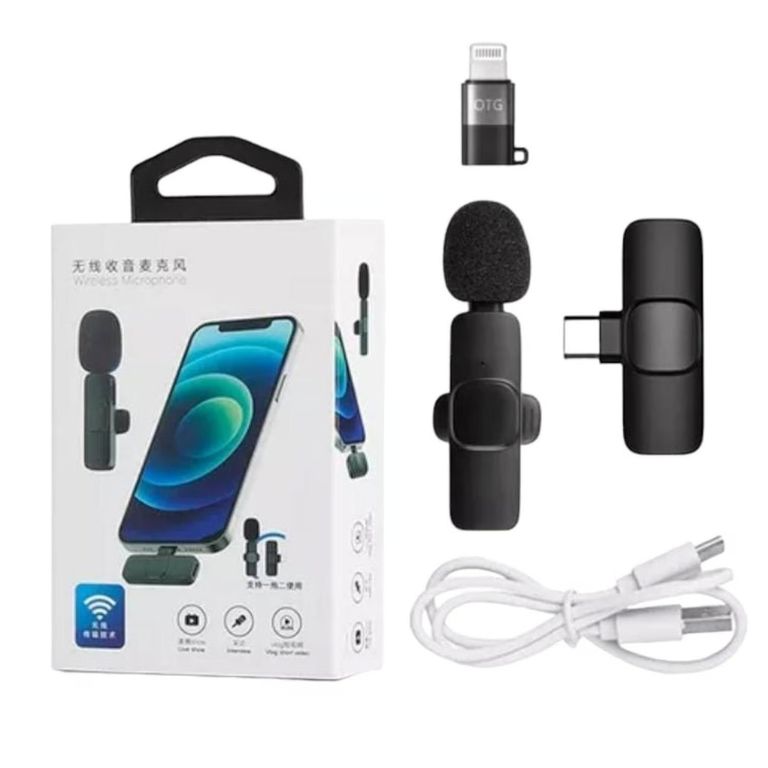 Micrófono Inalámbrico K8 Tipo C y Lightning