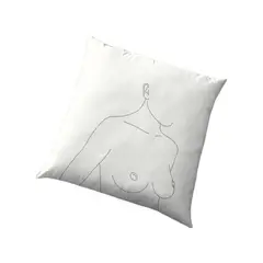 GENERICO - Funda Zara Almohadas Minimalista Silueta De Mujer 50x50 Cm