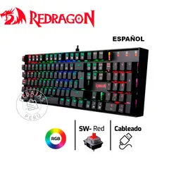 REDRAGON - K551RGB Mitra Teclado Mecánico RGB con Interruptores