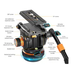 K&F CONCEPT - Trípode de video KF09148 - VA3+BV20