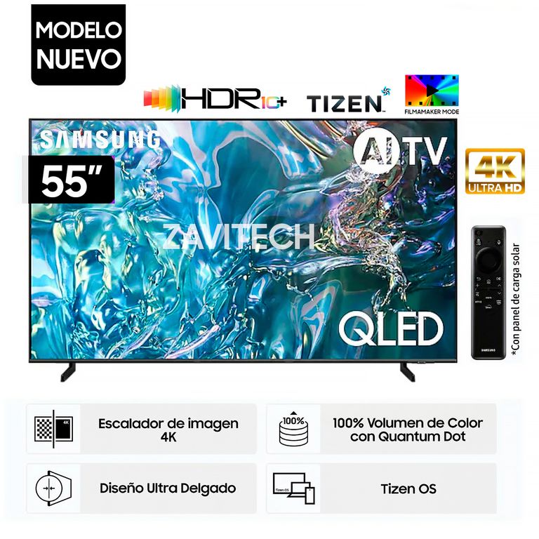 Televisor 55 Pulg. QLED Smart Tv TIZEN OS 4K UHD QN55Q60DAGXPE