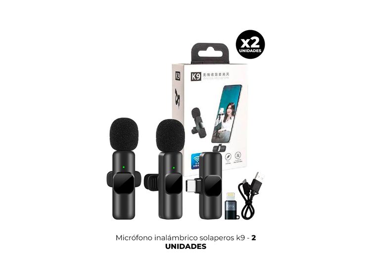 Micrófono Inalámbrico K9 Tipo C 2 en 1