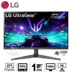 LG - Monitor 27GS50F-B 27 Full HD, 180Hz, HDR10, AMD FreeSync