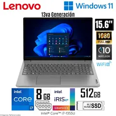 LENOVO - Laptop V15 G4 IRU Intel Core i7-1355U 8GB RAM 512GB SSD 15.6" FHD Iron Grey - 83A100EQLM
