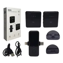 GENERICO - Micrófono Inalámbrico Tipo C y Lightning SX31