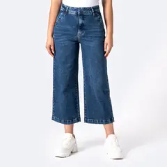 PIONIER - Pantalon Basico Denim Stretch Brunelha Mujer