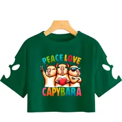 GENERICO - Polo Crops Capibara Peace Love