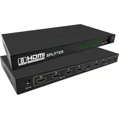 OEM - Hdmi Splitter 1x8 1.4 Full Hd 4k Multiplica Señal Conecta 8 tvs