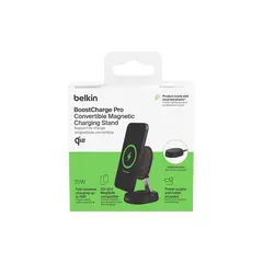 BELKIN - BASE DE CARGA MAGNETICA MODELO CONVERTIBLE 15 W Qi2