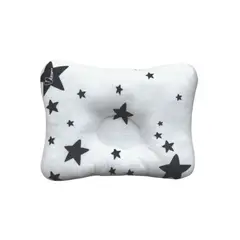 GENERICO - Almohada para Bebé Anti-Cabeza Plana - Estrella Negra