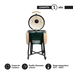 FDV - Parrilla Kamado Tokio Verde 22 Pulgadas