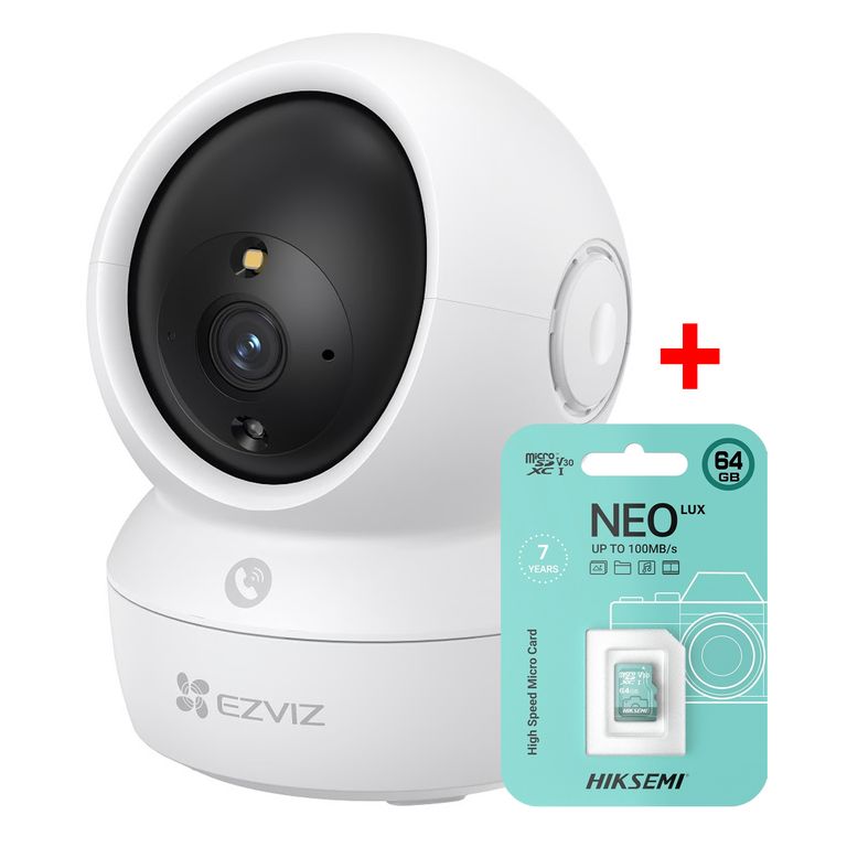 Cámara de Seguridad para Interiores H6C PRO 3MP 2K + SD 64 GB