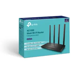 TP LINK - Router 4 Antenas , Banda Dual , 2.4/5 GHz ,AC1200- Archer C6