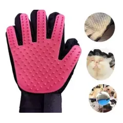 GENERICO - GUANTE QUITA PELOS PARA MASCOTAS COLOR FUCSIA