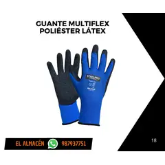STEELPRO - GUANTE MULTIFLEX POLIÉSTER LÁTEX - TALLA L - PACK X 12 PARES