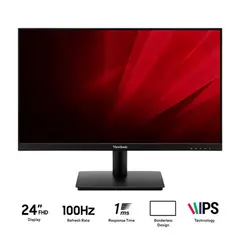 VIEWSONIC - Monitor VA240-H con tecnología IPS de 24" FHD (1920 x 1080) 100 Hz