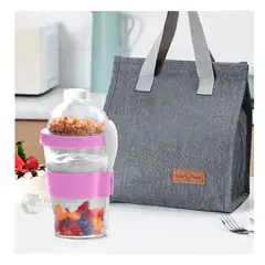 GENERICO - Yogurtera en Vaso con Cuchara Porta Yogurt y Porta Cereal para Niña