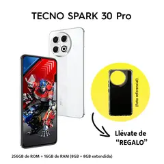 TECNO MOBILE - TECNO SPARK 30 PRO 8GB RAM 256GB COLOR ARCTIC GLOW CON ESTUCHE DE REGALO