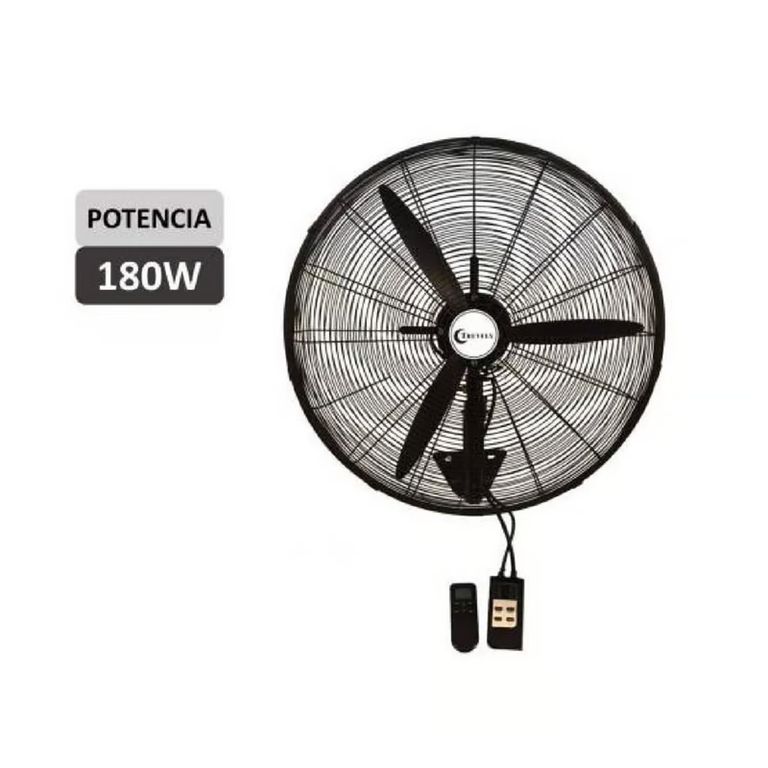 Ventilador Industrial 26 180W VT-27C Control Remoto Negro