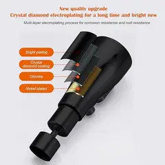 GENERICO - Grifo de cocina Universal con rotación de 360° Negro Mate