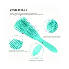 GENERICO - Cepillo Flexible Definición de Rizos - Verde agua