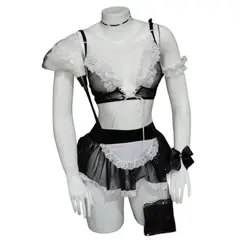 GENERICO - DISFRACES LENCERIA SEXY DE SIRVIENTA EN TALLAS S-M-L