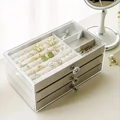 GENERICO - Organizador de Joyas Acrílico de Lujo con 3 Niveles