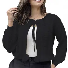 GENERICO - Chompa Trendy Mujer Tejido Jilo Alpino G359-22 Color Negro