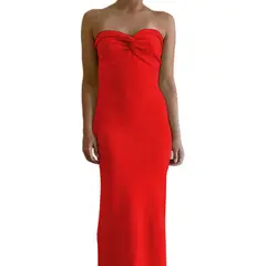 GENERICO - Vestido De Ensueño Mujer Tejido Jilo Alpino G359-23 Color Rojo
