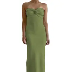 GENERICO - Vestido De Ensueño Mujer Tejido Jilo Alpino G359-23 Color Verde Oscuro