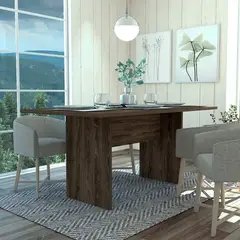 GENERICO - COMEDOR PRISMA COÑAC OSCURO - ENVÍO ARMADO Y MELAMINA 18mm