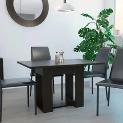 GENERICO - COMEDOR ECLIPSE 4 PUESTOS WENGUE - ENVÍO ARMADO Y MELAMINA 18mm