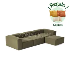 GENERICO - Sofá Seccional Barcelona 4 Plazas - Verde