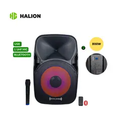 HALION - Parlante Activo RHA-15EB 800W PMPO USB BT Micrófono