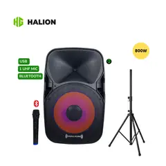 HALION - Parlante Activo RHA-15EB 800W USB BT Micrófono
