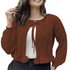 GENERICO - Chompa Trendy Mujer Tejido Jilo Alpino G359-22 Color Marron
