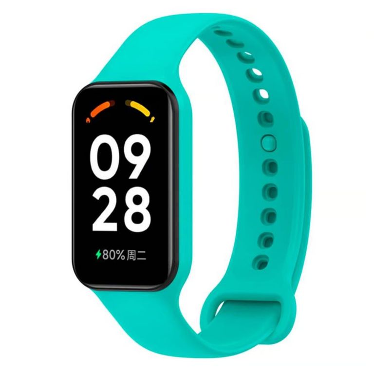 Correa de silicona Para Xiaomi Smartband 8 active-Smartband 2 Turquesa