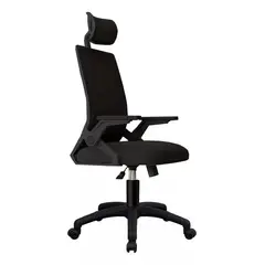 GENERICO - Silla Ejecutiva Giratoria Reposa Cuello Ajustable Soporte Lumbar