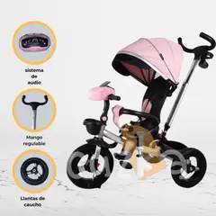 BABY - Triciclo Guiador «BELEONY» Pink