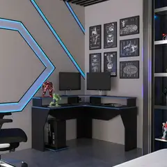 BARAKA HOME - Escritorio Gamer Corse - Negro